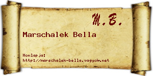 Marschalek Bella névjegykártya